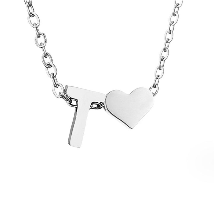 Tijdloze initiaal-ketting met harthanger
