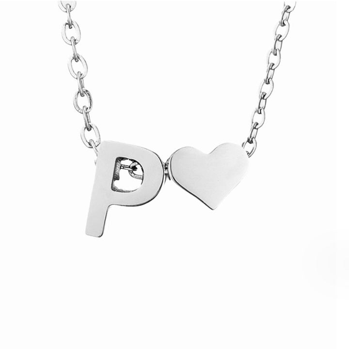 Tijdloze initiaal-ketting met harthanger