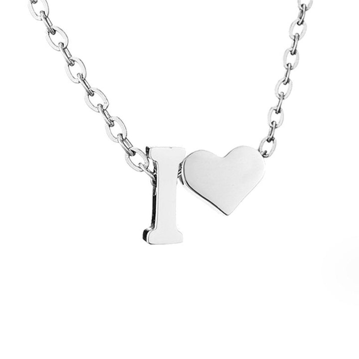 Tijdloze initiaal-ketting met harthanger