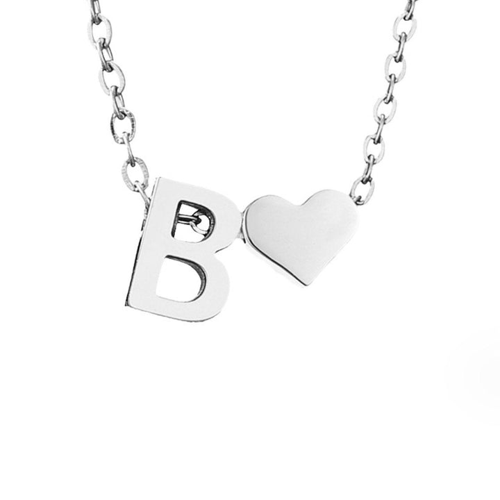 Tijdloze initiaal-ketting met harthanger