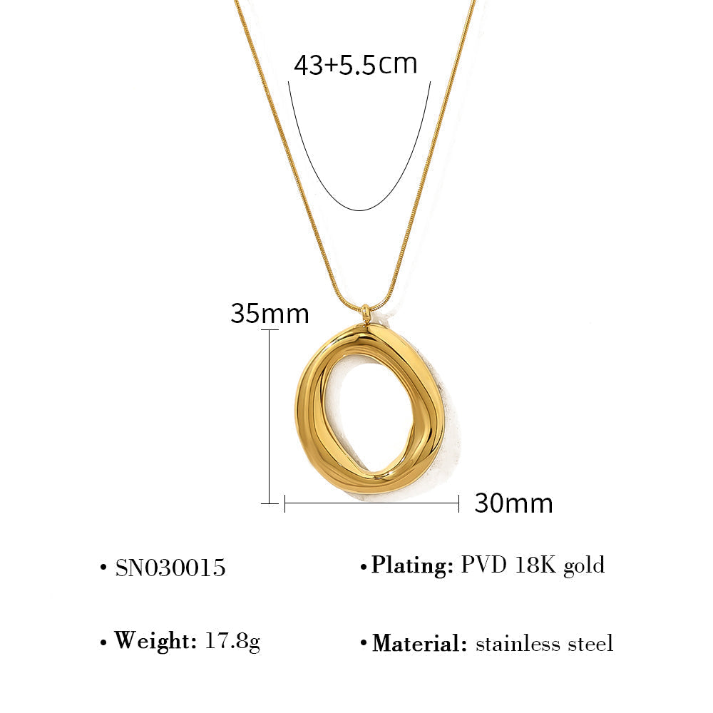 Goudkleurige ovale ketting