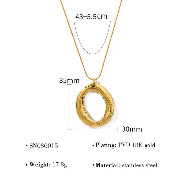 Goudkleurige ovale ketting