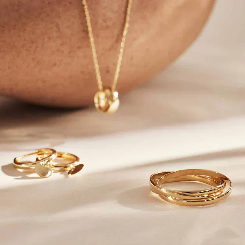 Goudkleurige ring Lena Trielle