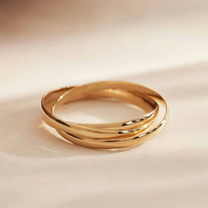 Goudkleurige ring Lena Trielle