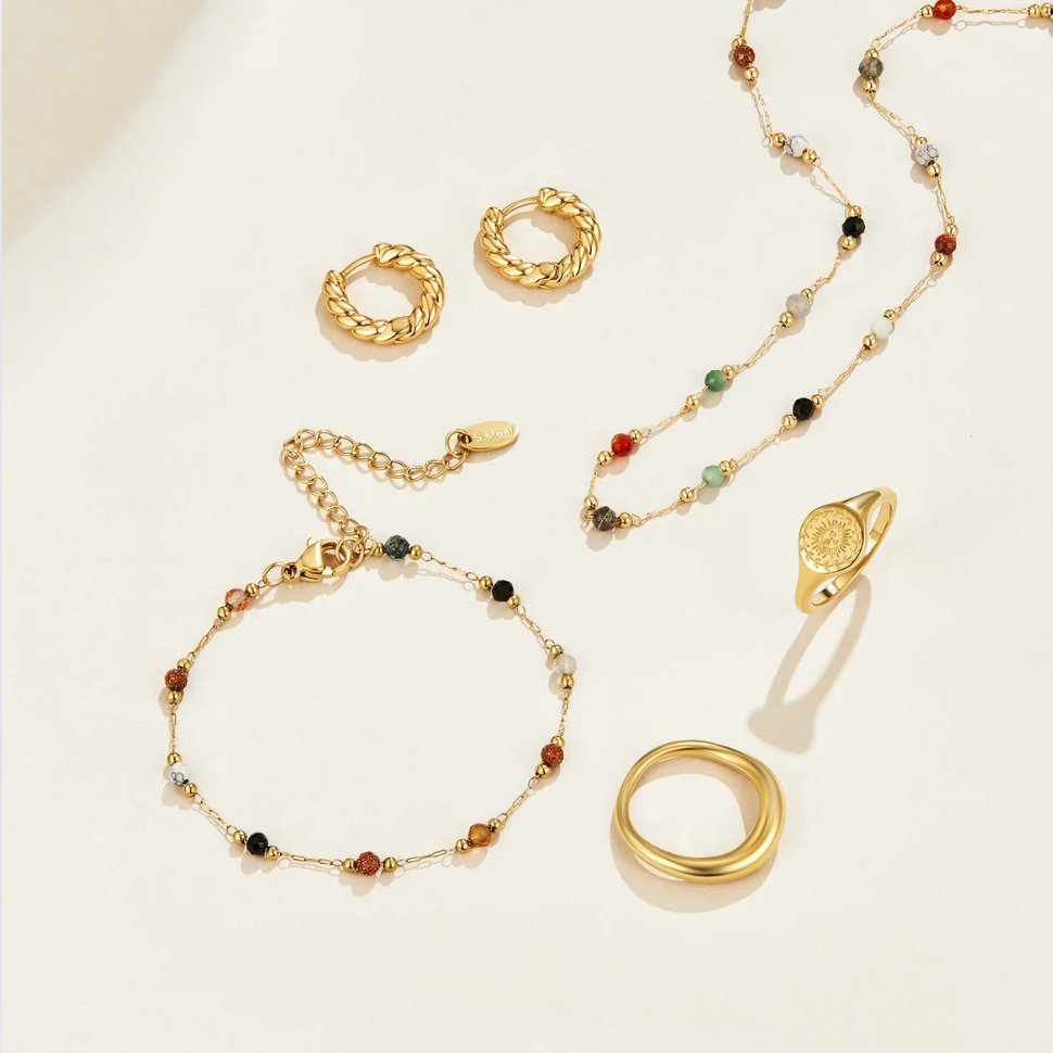 Minimalistische ketting met steen