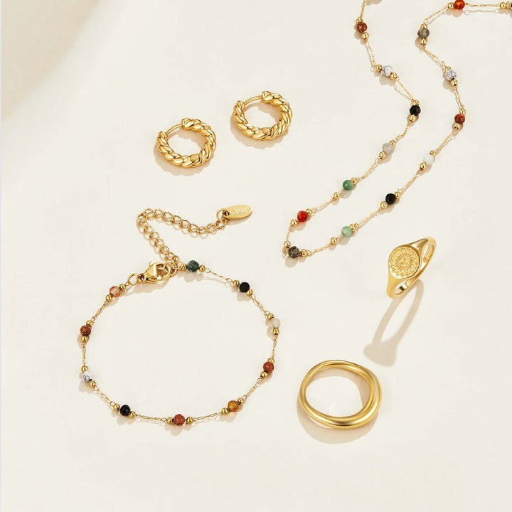 Minimalistische ketting met steen