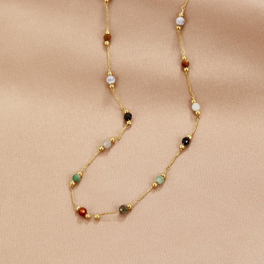 Minimalistische ketting met steen