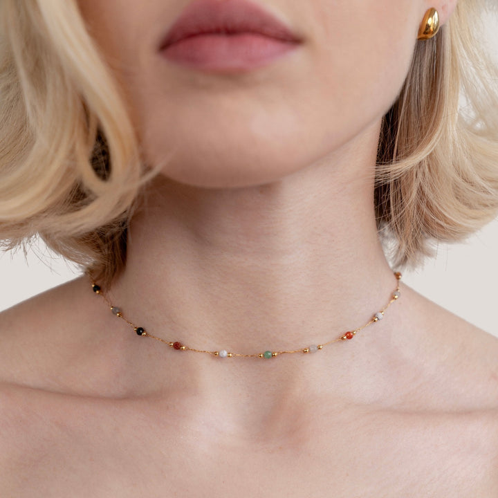 Minimalistische ketting met steen