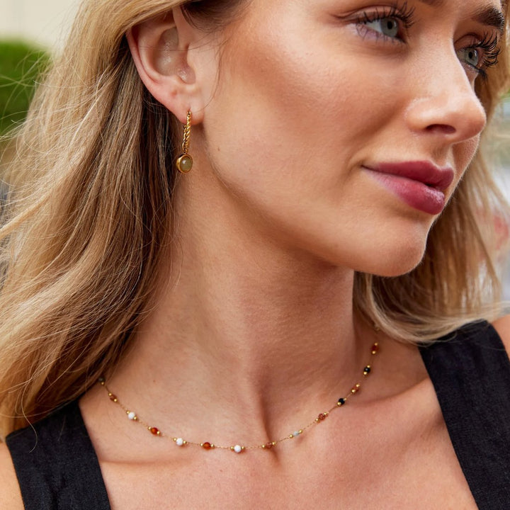 Minimalistische ketting met steen