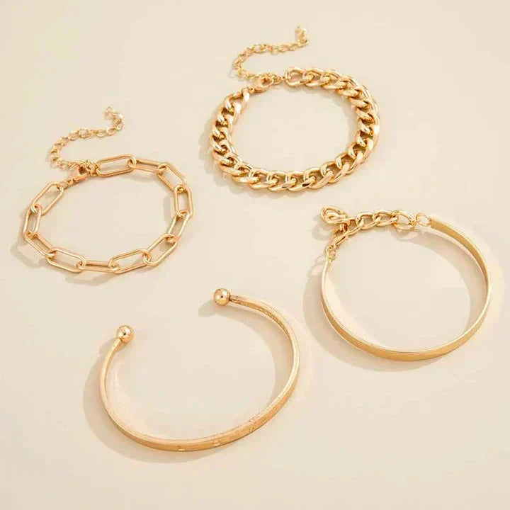 Armbandenset Elan Mercer in witgoudkleur