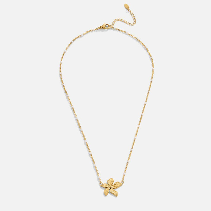 Elegante ketting met goudkleurige bloem